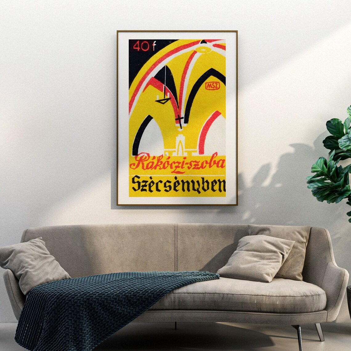 Rákóczi Szoba Szécsény Church Interior Vintage Matchbox Art Poster - Image 3