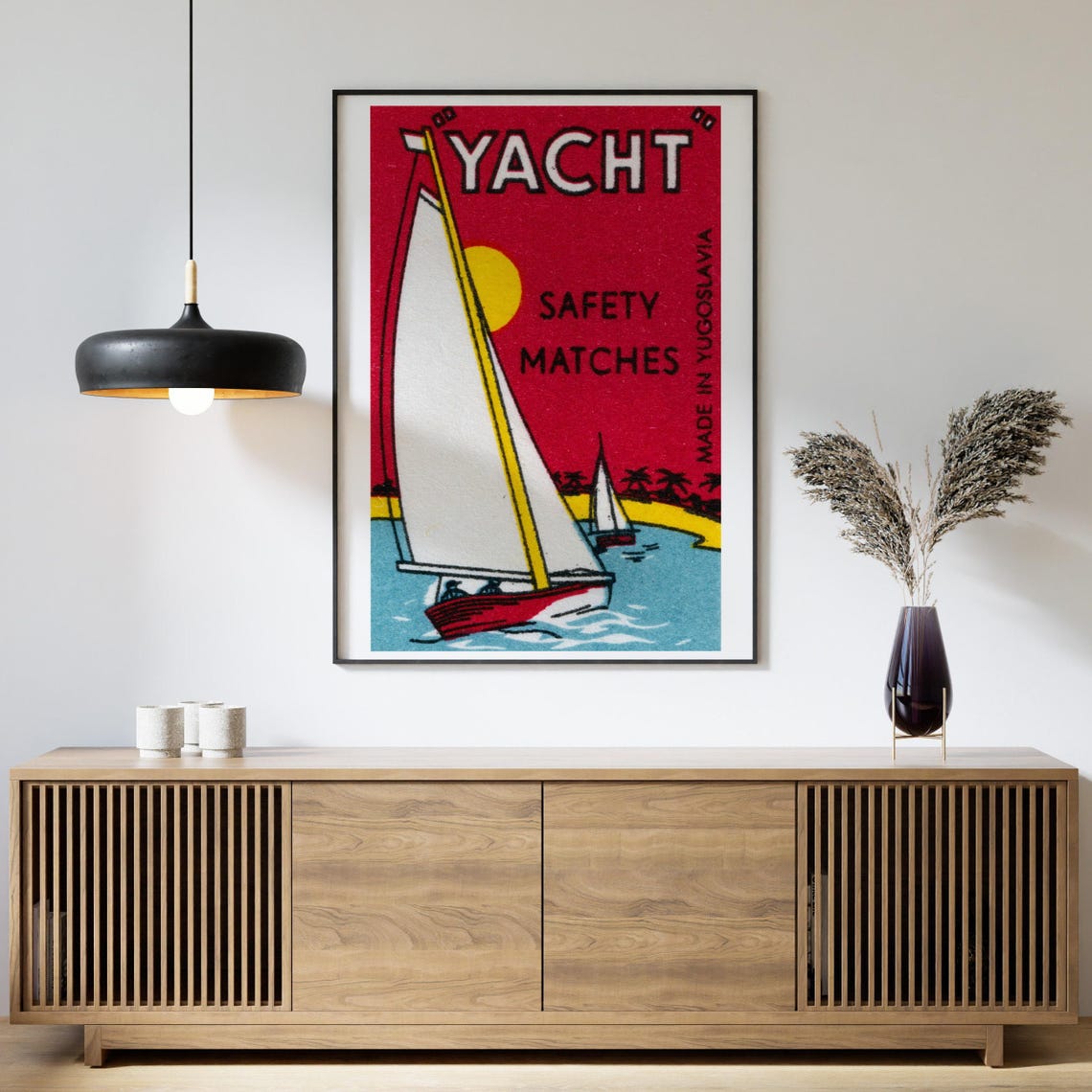 Yacht Safety Matches Sailboat Vintage Yugoslavia Matchbox Poster - Image 4