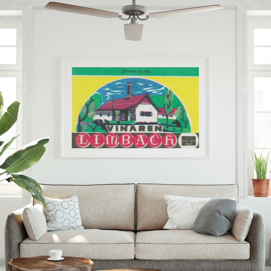 Vinaren Limbach Wine Cellar House Vintage Matchbox Art Poster - Image 3