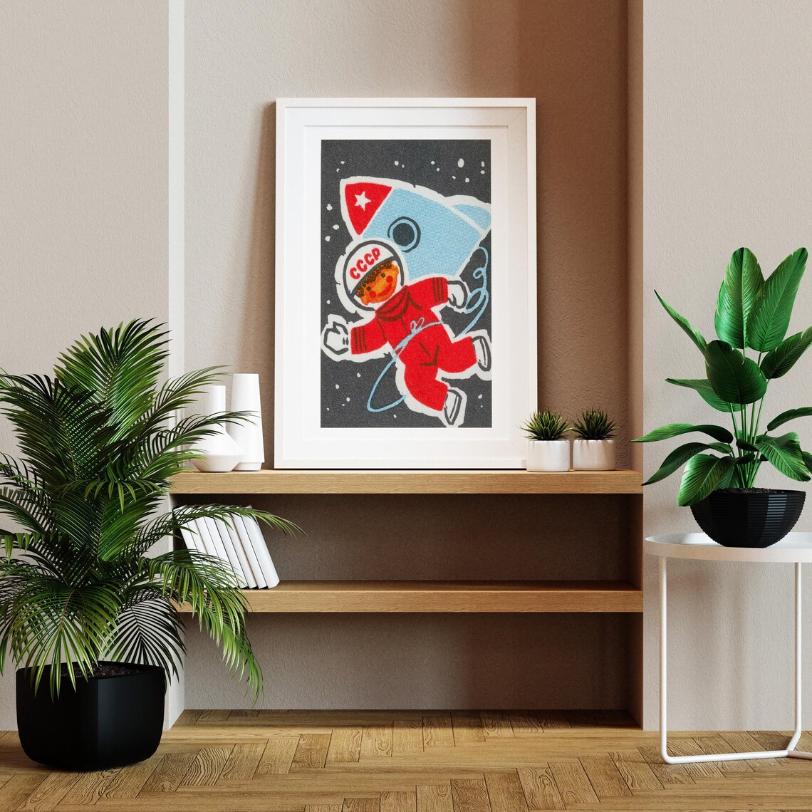 Soviet Child Astronaut Matchbox Vintage Poster Print - Image 2
