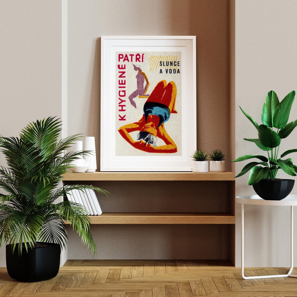 K Hygiene Patri Slunce A Voda Czech Swimmers Label Art Poster - Image 2