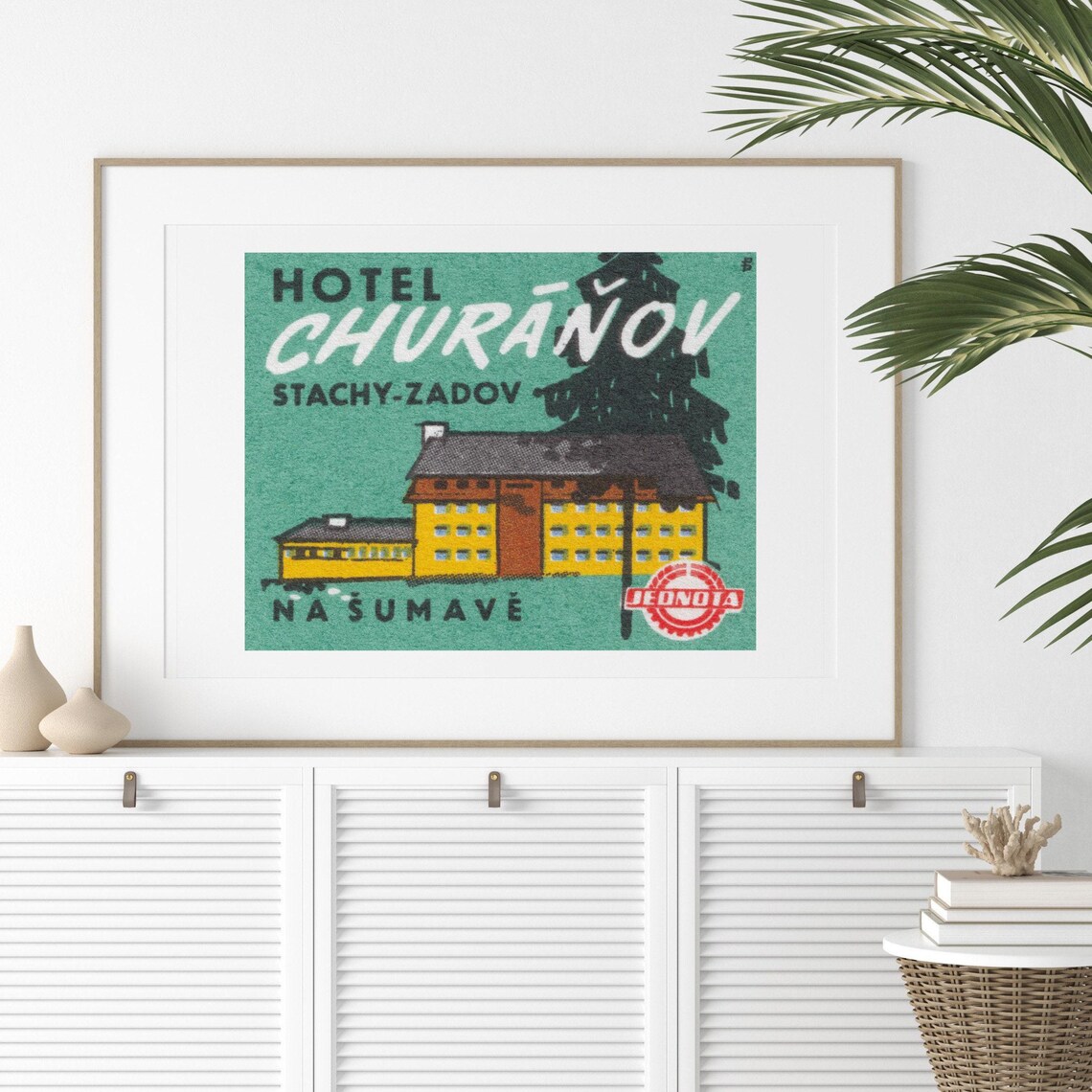 Hotel Churanov Sumava Jednota Matchbox Advertising Label Poster - Image 2