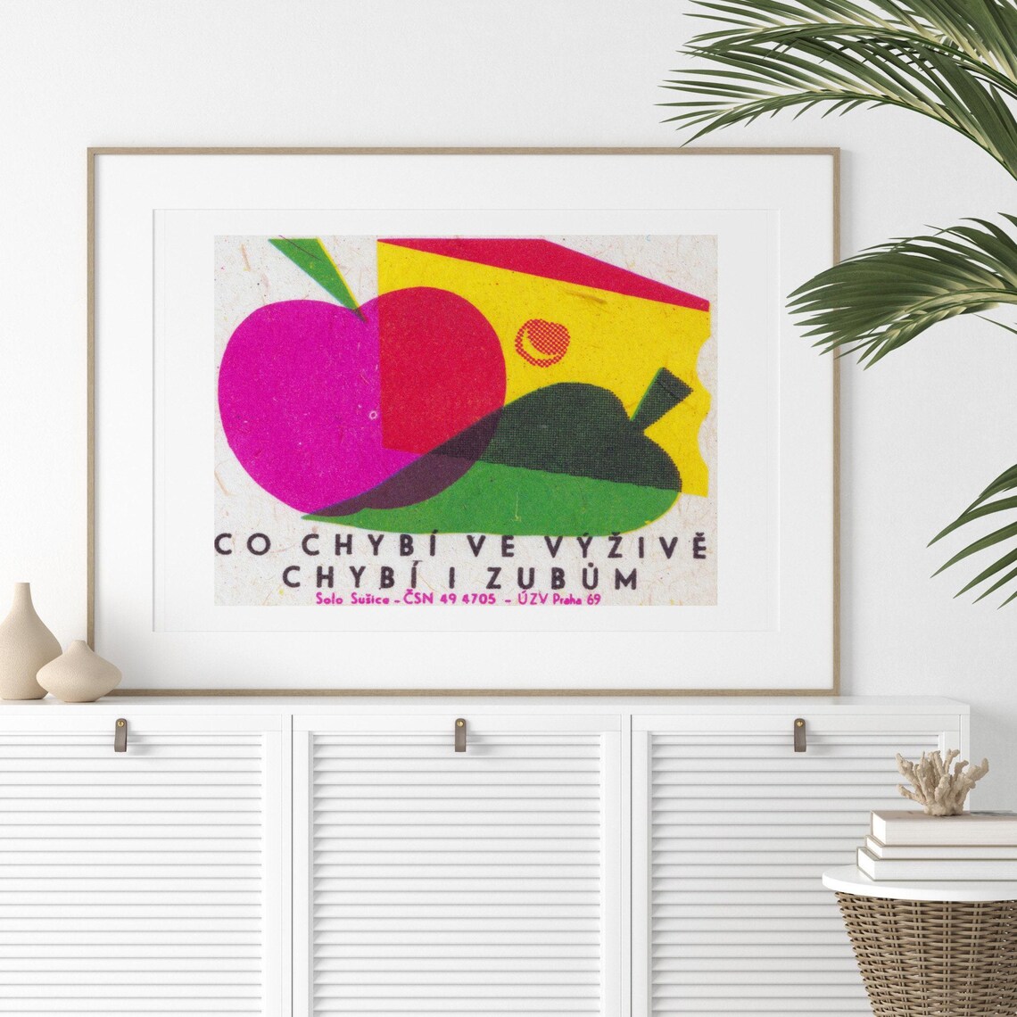 Czech Nutrition Fruit Pop Art Vintage Health Matchbox Label Poster - Image 2