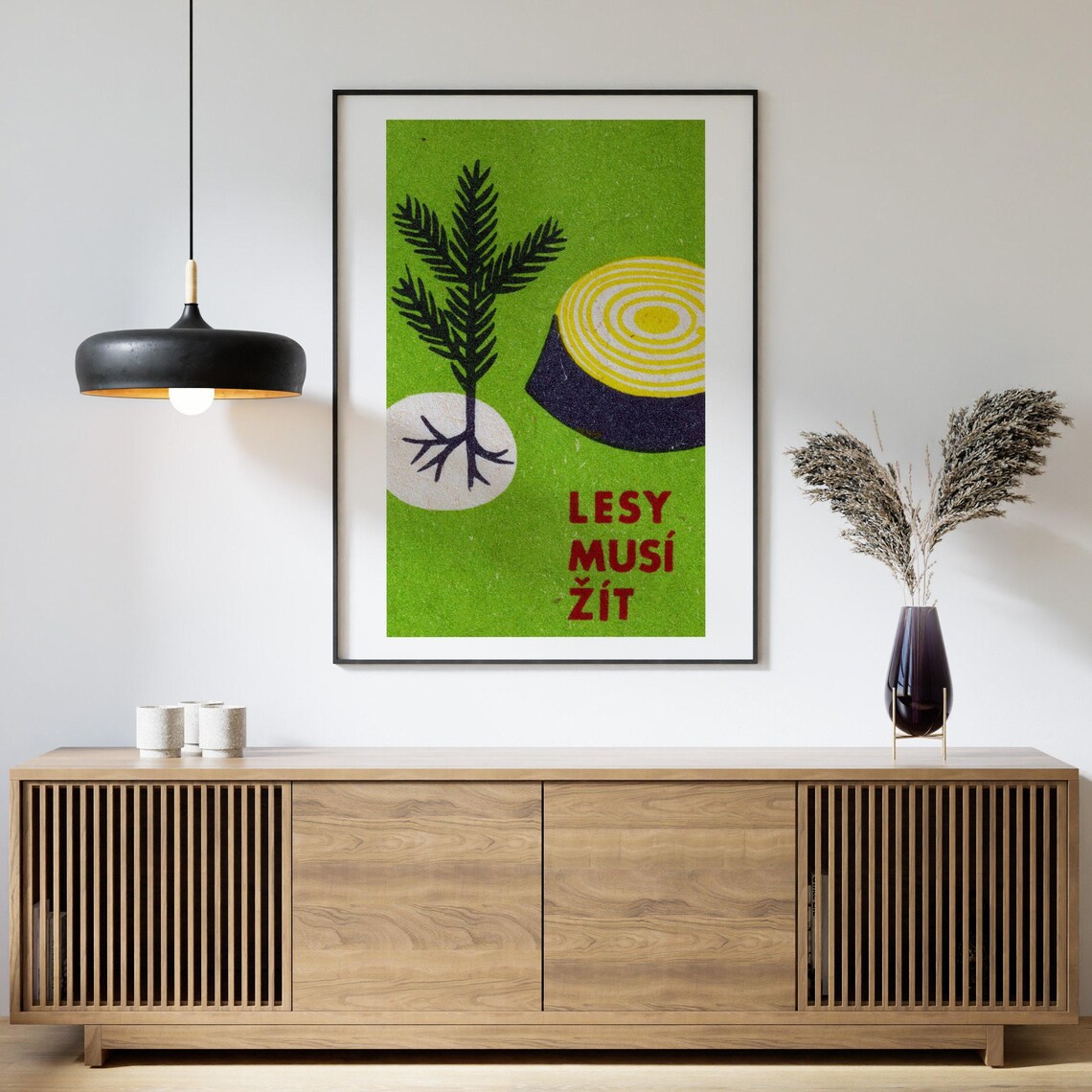 Trees Must Live, Vintage Czech Art Poster Print - Image 4