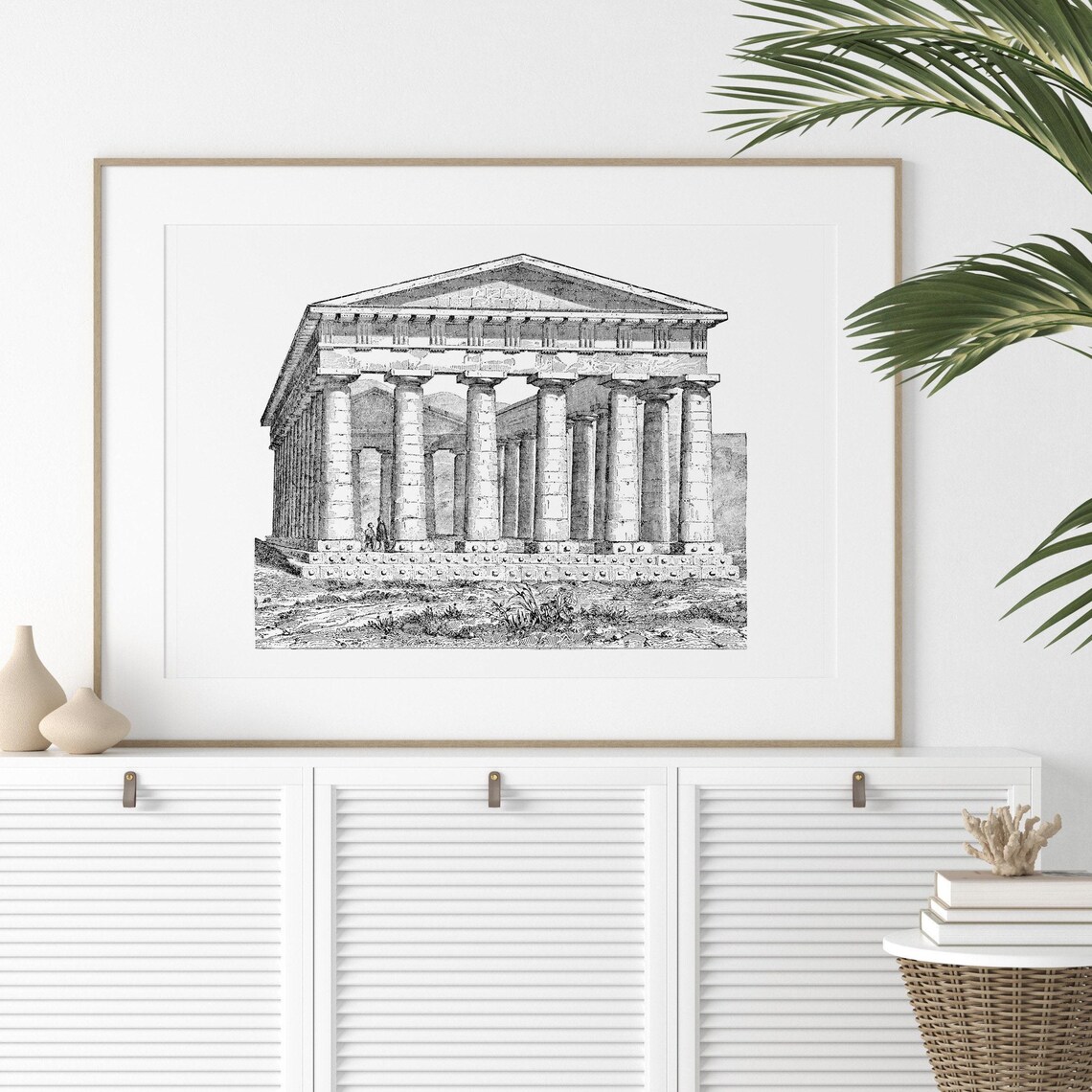 Temple Of Segesta Italy Ancient Greek Doric Temple Engraving Poster - Image 2