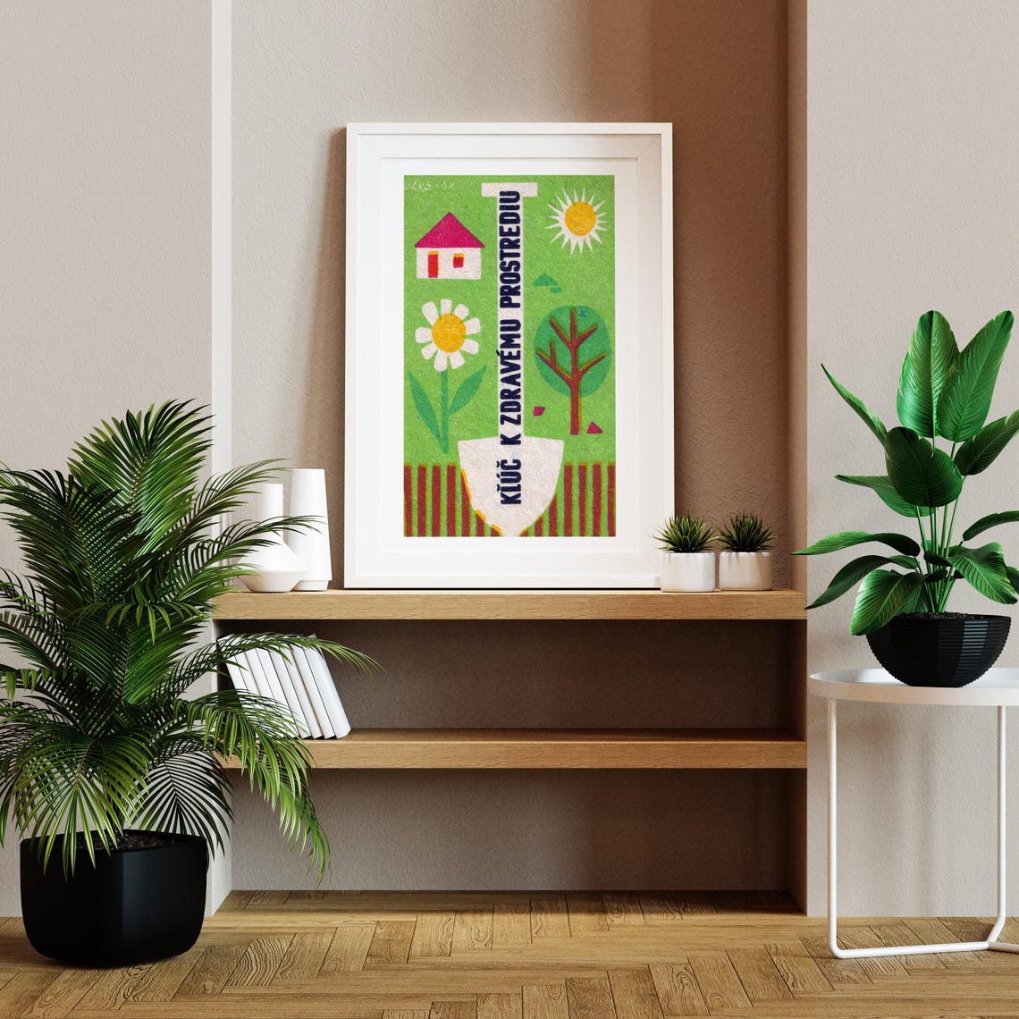 Key To Healthy Environment Vintage Slovak Matchbox Label Art Poster - Image 2