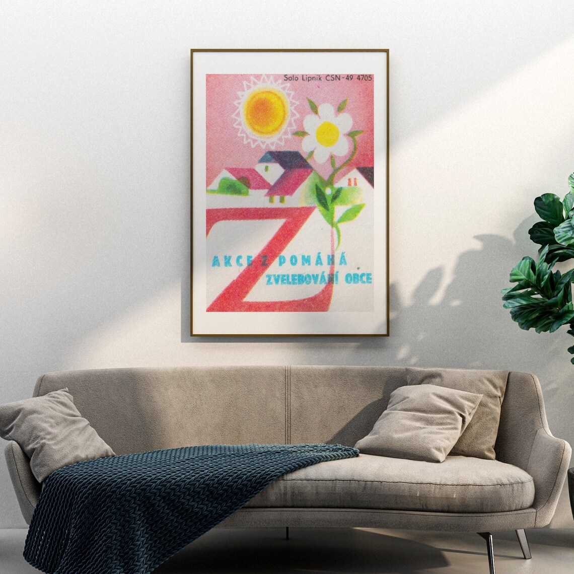 Akce Z Czech Village Beautification Folk Competition Vintage Print - Image 3