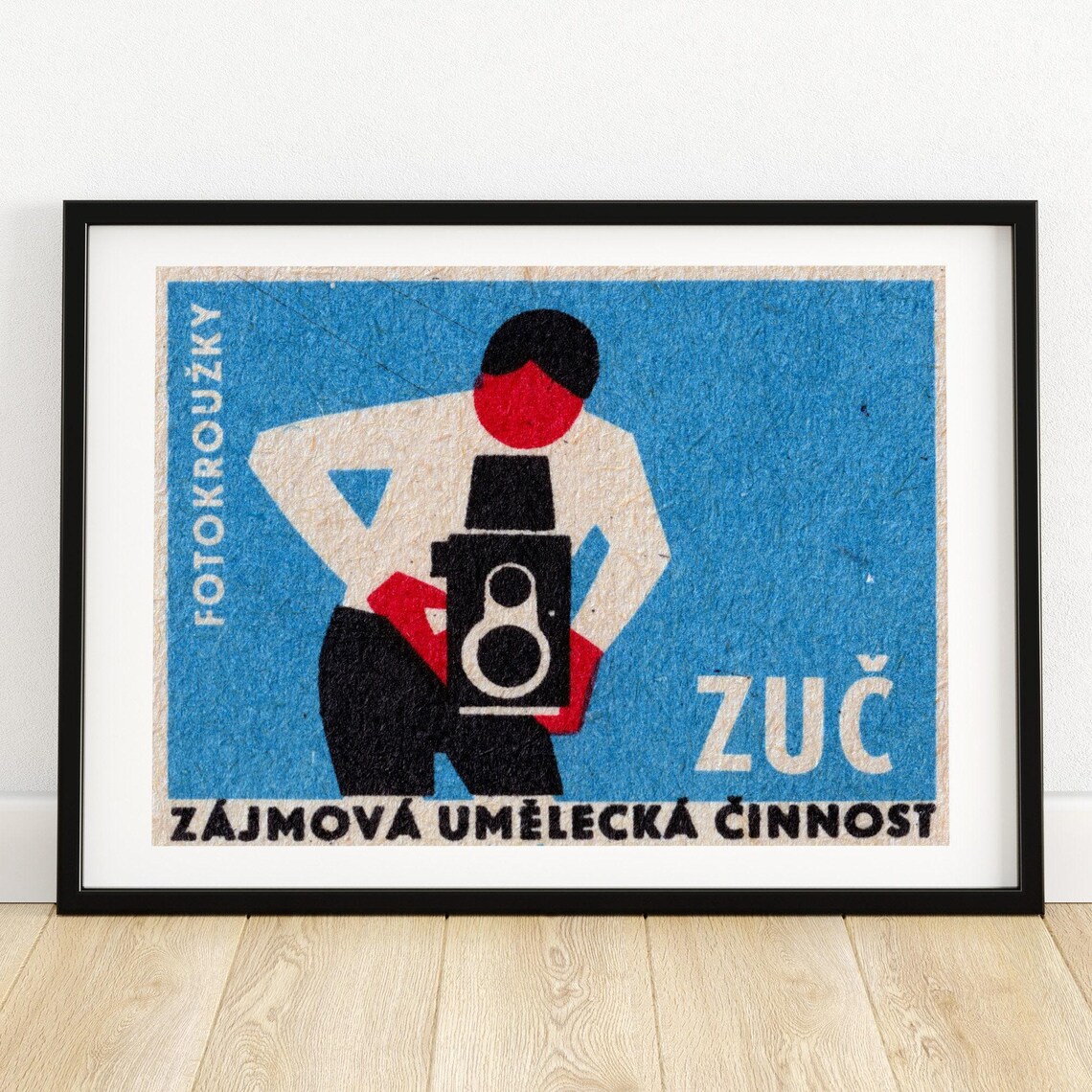 Czech Photographer Camera Club Fotokrouzky Zuc Vintage Matchbox Poster