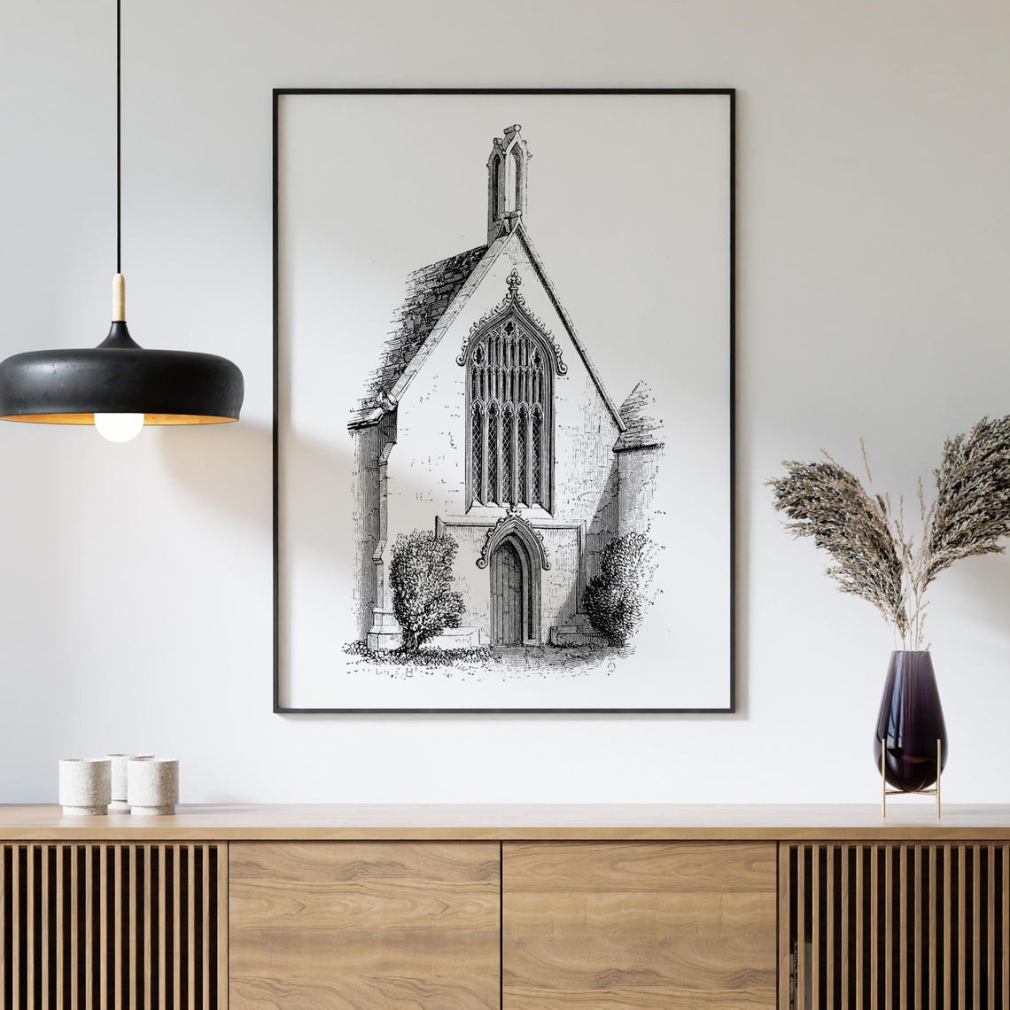 Higham Ferrers Church Northamptonshire Gothic Facade Art Poster - Image 4