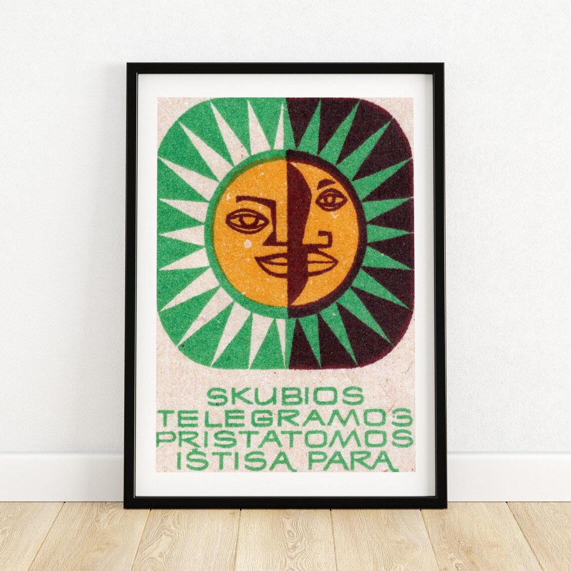 Day And Night Telegrams Matchbox Vintage Poster Print