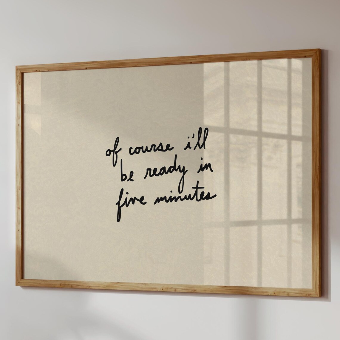 Trendy Bathroom, Handwritten Style Art Print
