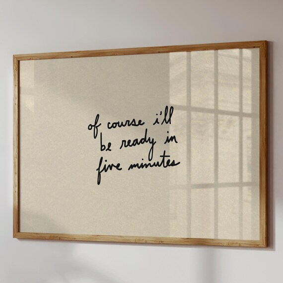 Trendy Bathroom, Handwritten Style Art Print