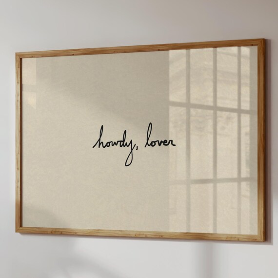 Romantic Western Print - Handdrawn Typography
