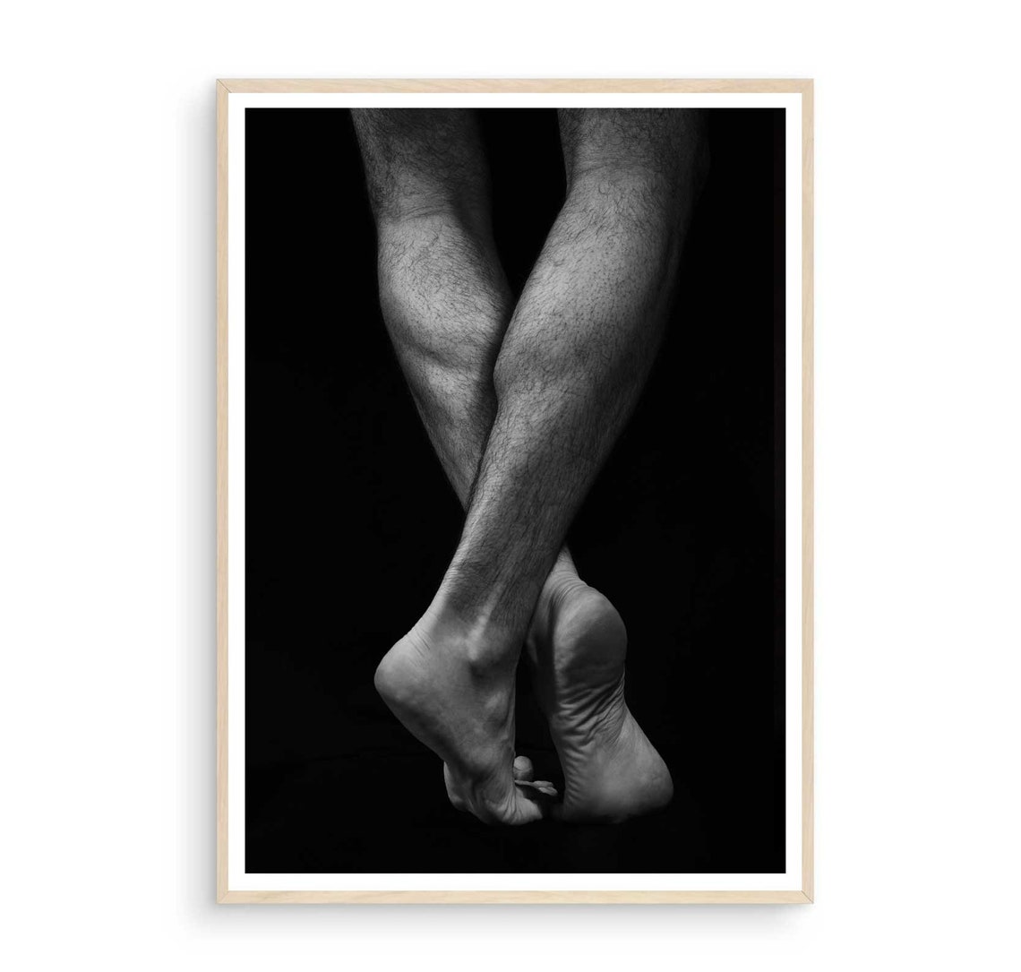 Crossed Male Legs Black and White Fine Art Photography Poster - Image 4