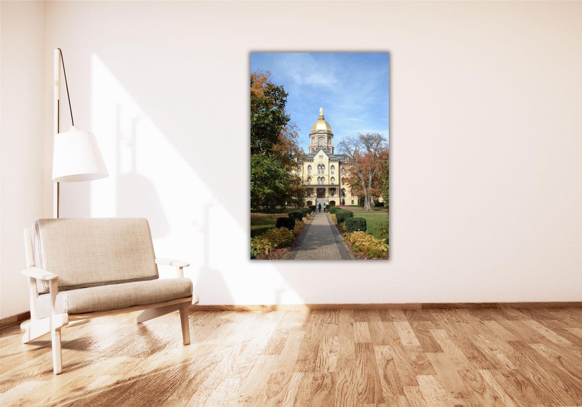 Notre Dame Golden Dome University Campus Autumn Landmark Poster - Image 3