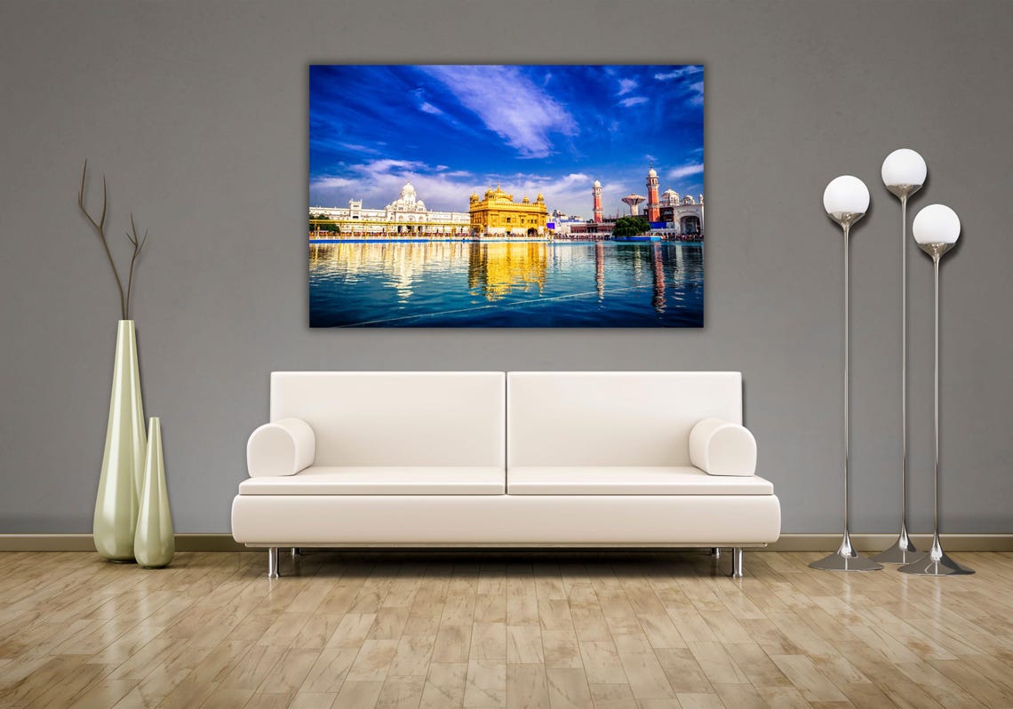 Golden Temple Amritsar India Blue Sky Reflection Sacred Sikh Poster - Image 2
