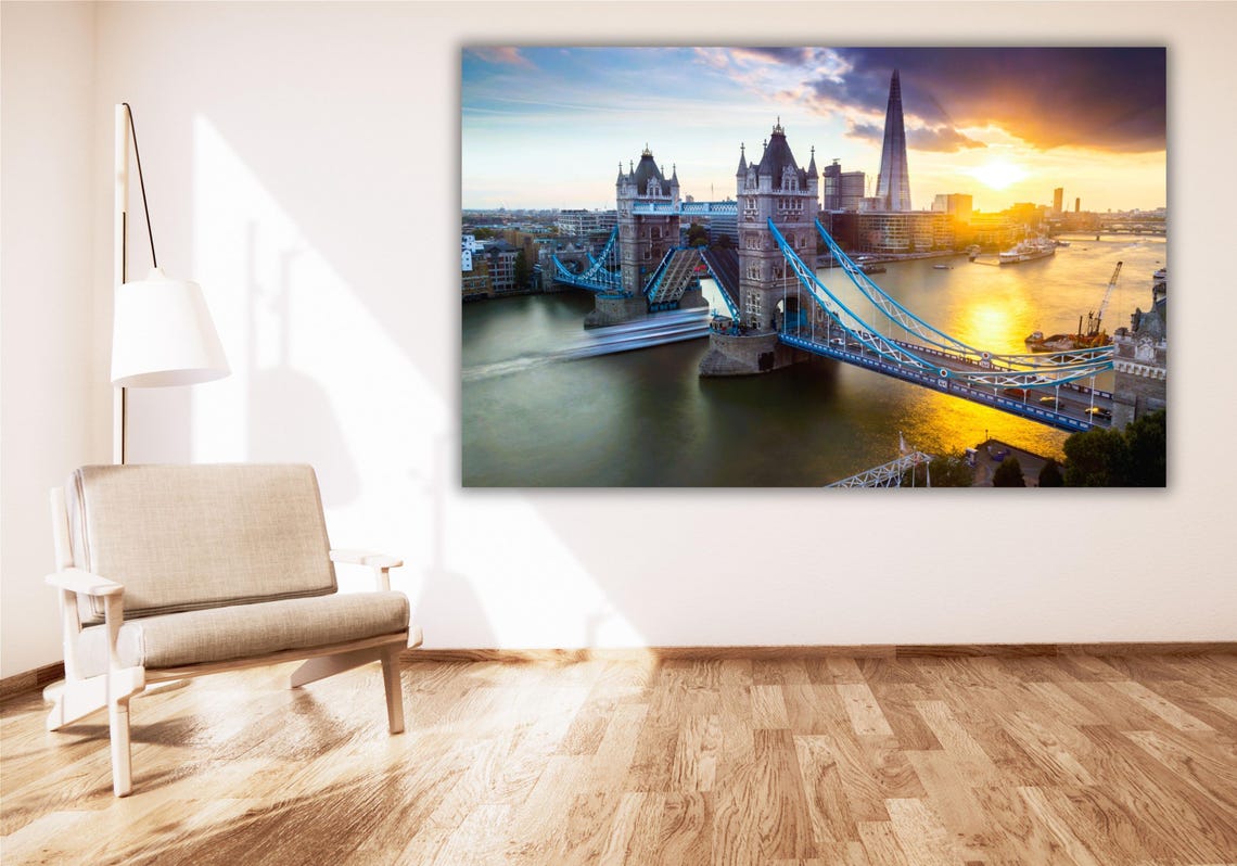 Tower Bridge London Sunset Thames River with The Shard Skyline Poster - Image 2