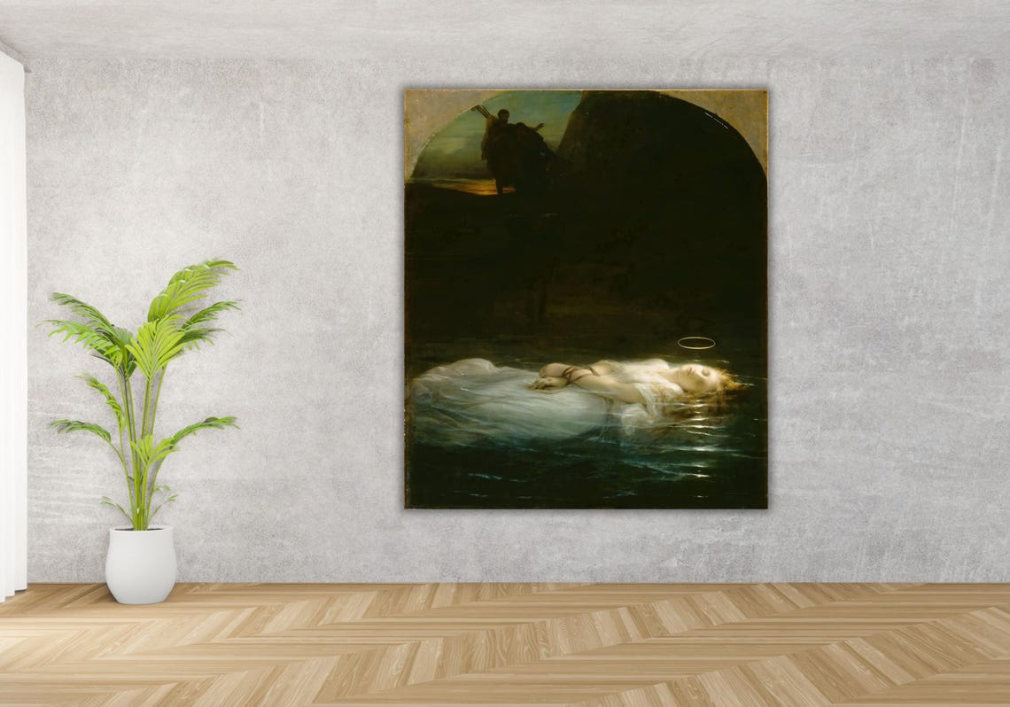 Millais Ophelia Pre-Raphaelite River Floating Woman Art Poster - Image 3