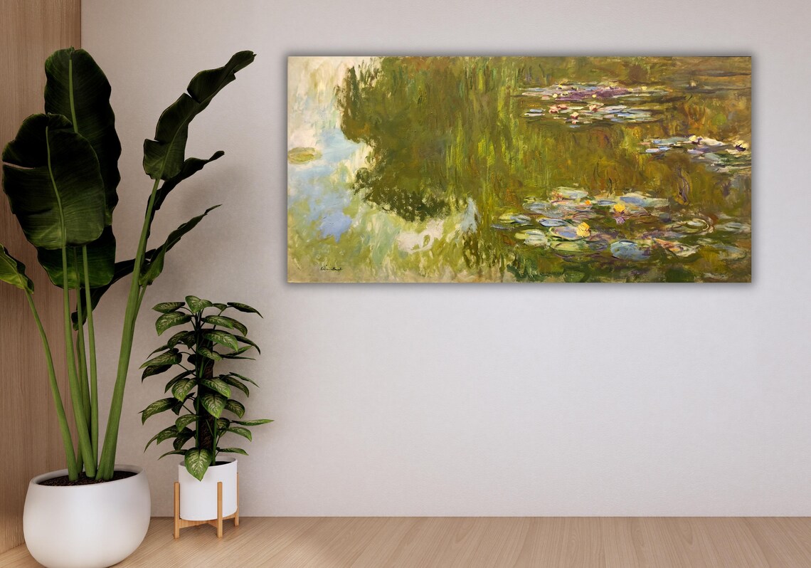 Claude Monet The Water Lily Pond Weeping Willow Garden Reflection Poster - Image 3