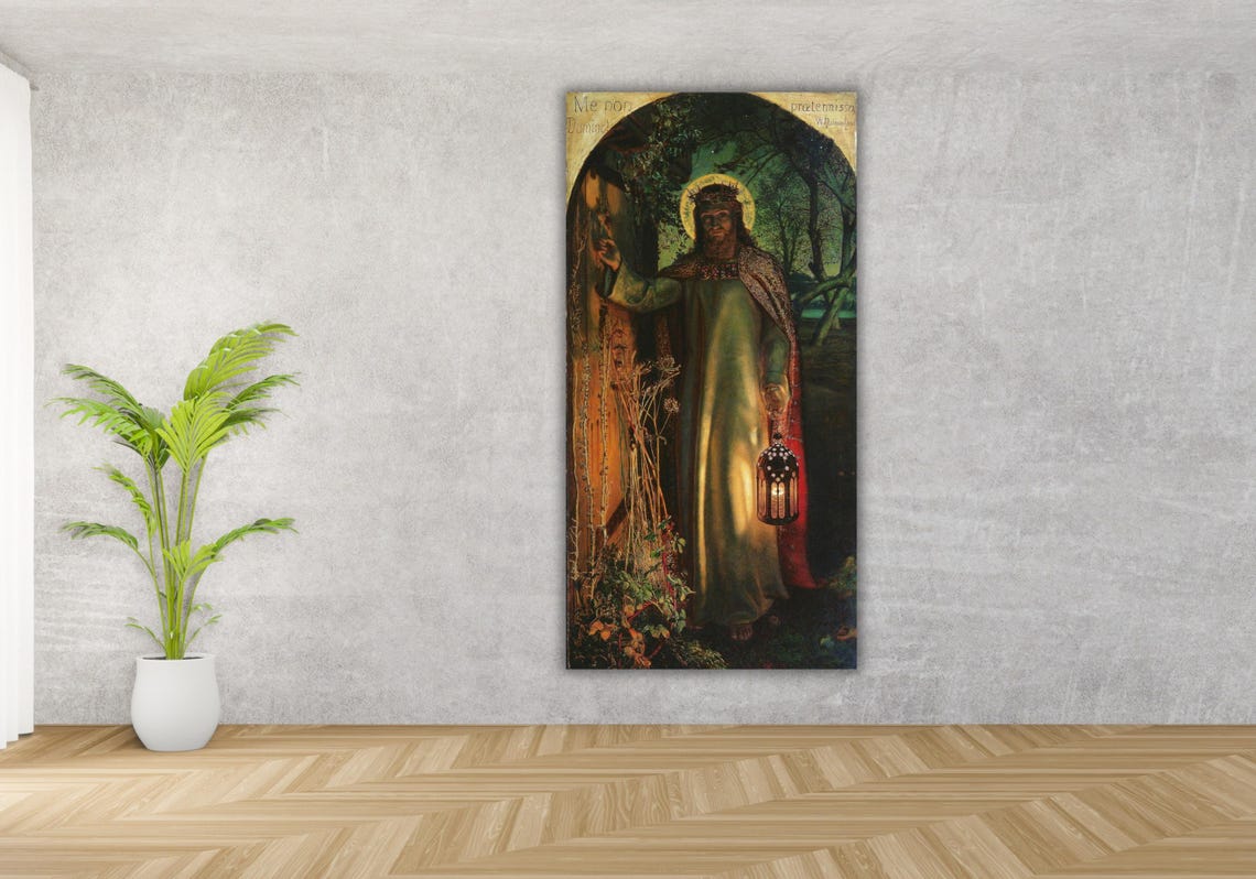 The Light Of The World Poster The Light Of The World Art Print Holman Hunts Arts Lord Jesus Poster Church Christian Wall Art Decor