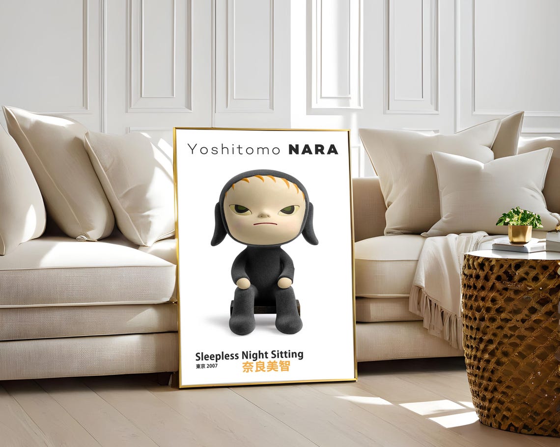 Yoshitomo Nara Sleepless Night Sitting 2007 Exhibition Style Poster - Image 2
