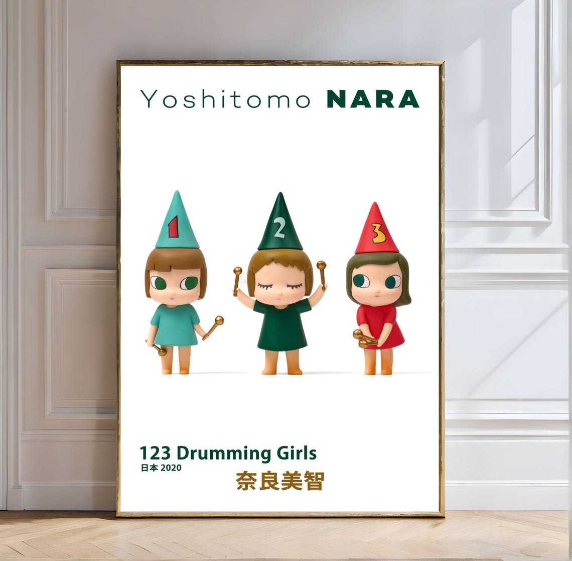 Yoshitomo Nara 123 Drumming Girls 2020 Japanese Pop Art Poster - Image 5