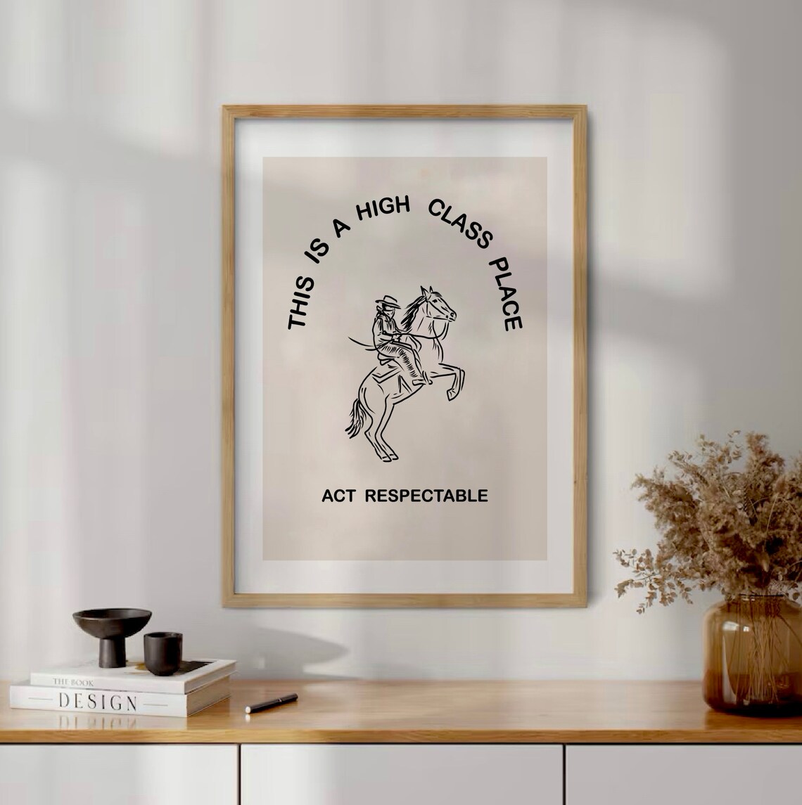 Western Cowboy Quote Poster, Southwestern Minimalist Art Print