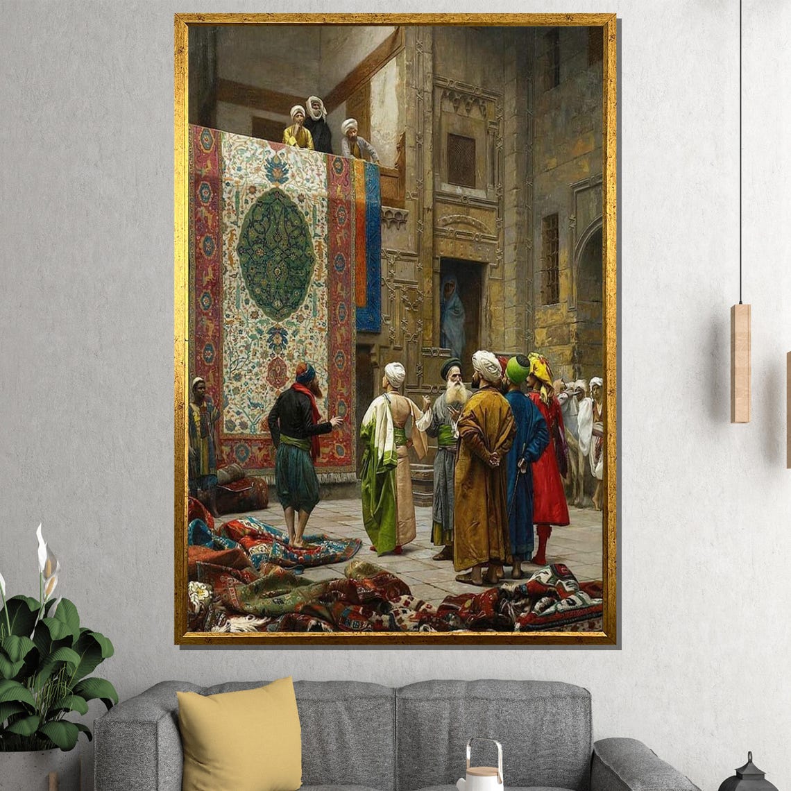 Oriental Carpet Bazaar Merchant Classic Middle East Art Poster