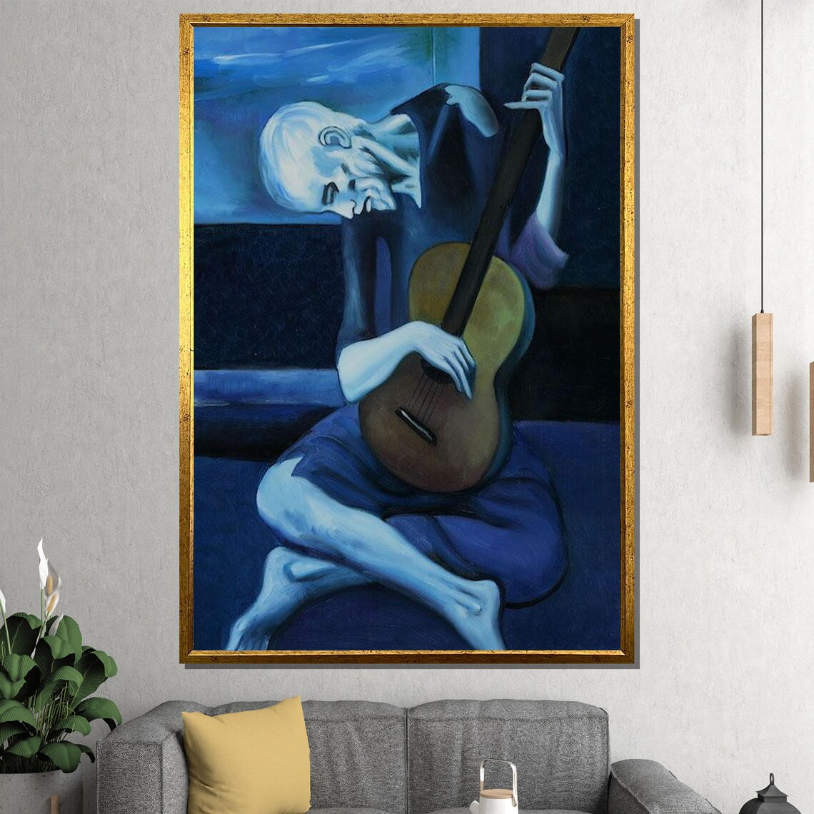 Pablo Picasso The Old Guitarist Blue Period Blind Musician Poster