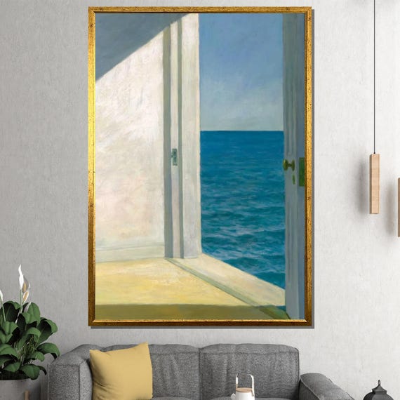 Vintage Ren Magritte The Pleasure Principle Le Principe Du Plaisir 1937 Surrealist Door Cloud Canvas Art Print