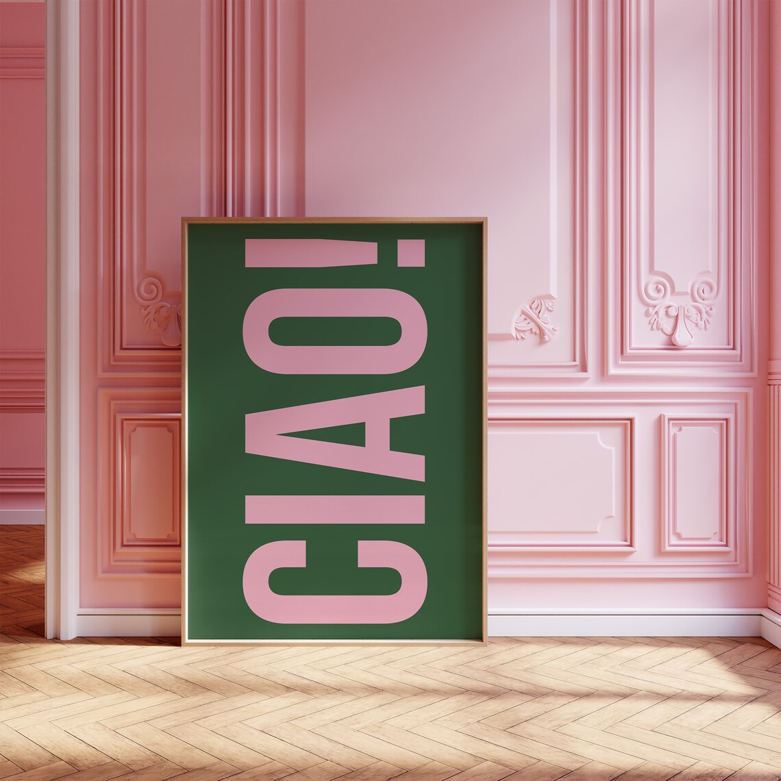 Ciao Art Print Green Italian Welcome Poster Hallway Entrance Print Green Living Room Decor Green Kitchen Print Trendy Green Wall Art - Image 4