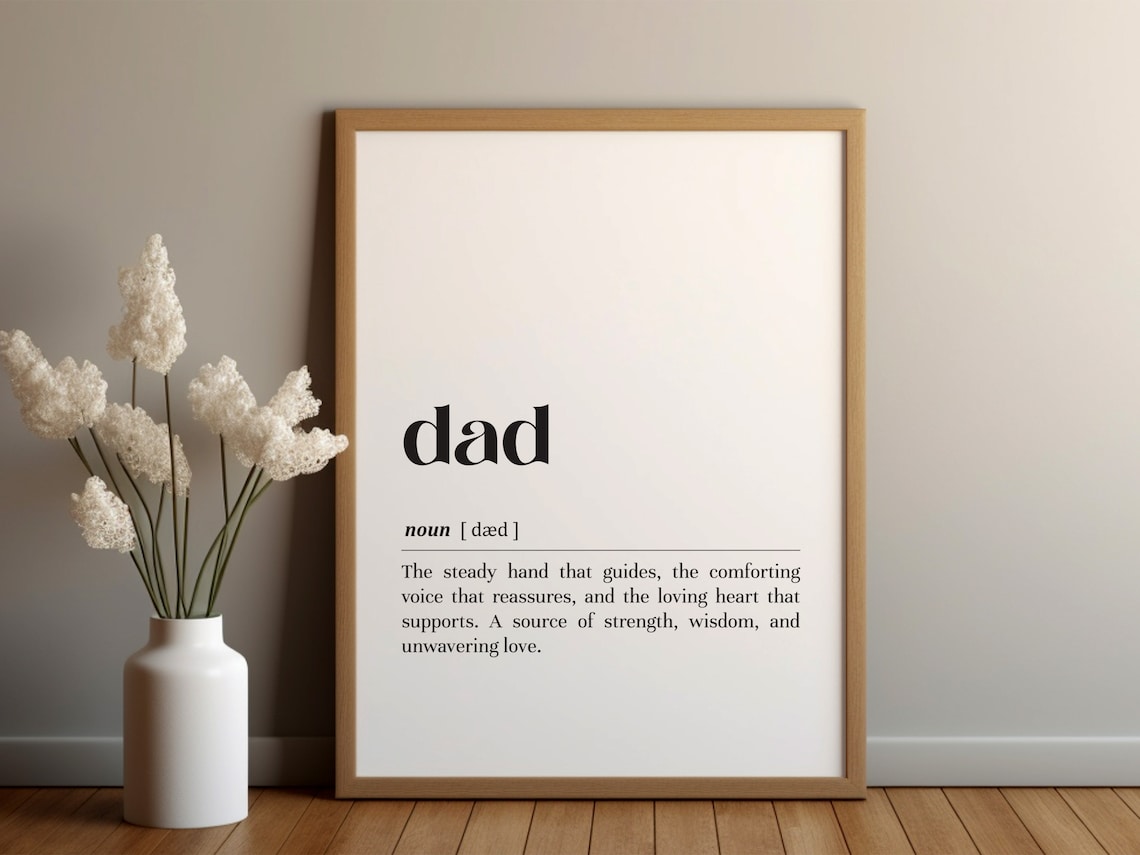 Dad Definition Typography Art Print, Father's Day