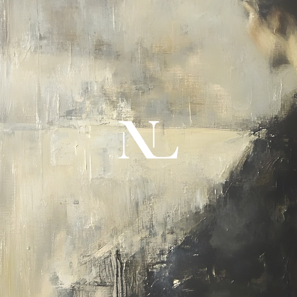 Abstract Woman Silhouette Dark Moody Impressionist Figure Poster - Image 3