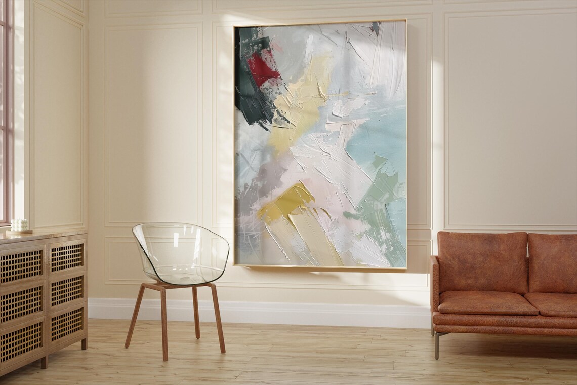 Scandinavian Minimalistic Abstract Art Print, Neutral - Image 2