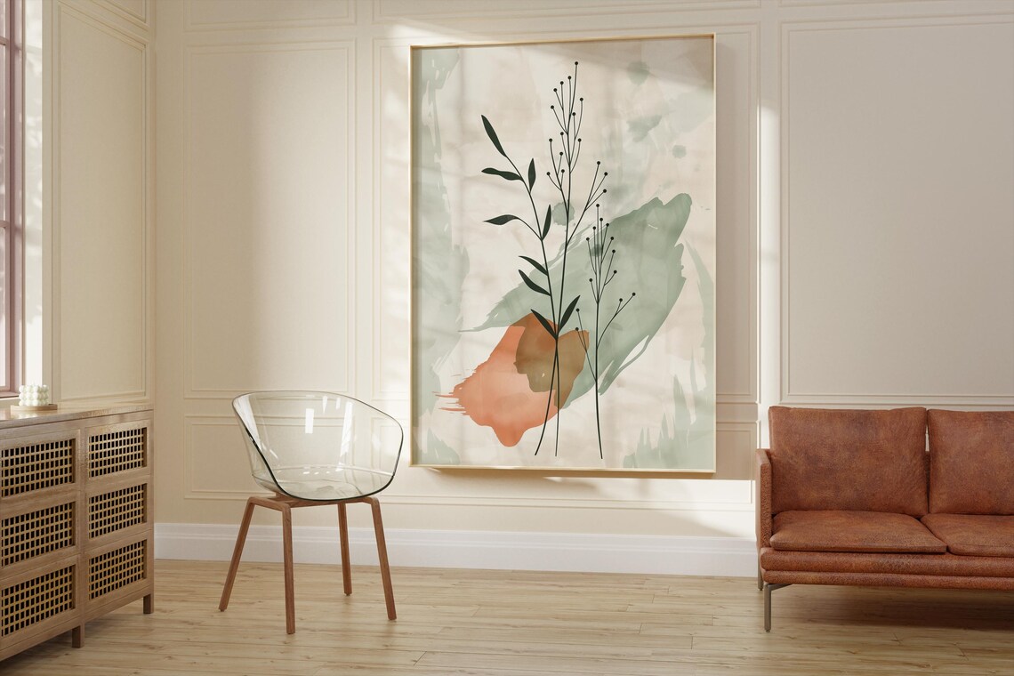 Botanical Abstract - Minimalist Travel Poster - Image 2