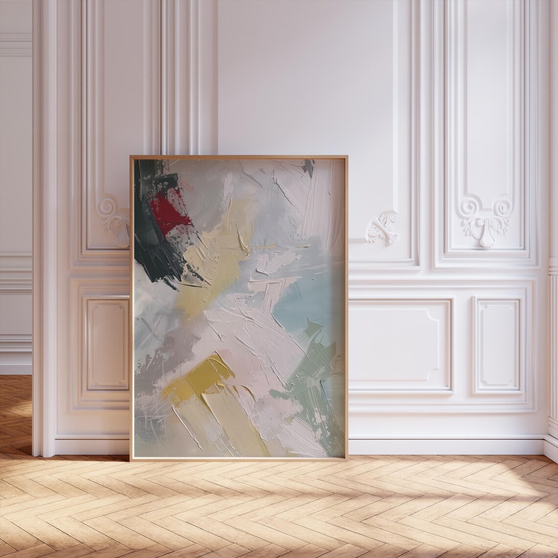 Scandinavian Minimalistic Abstract Art Print, Neutral