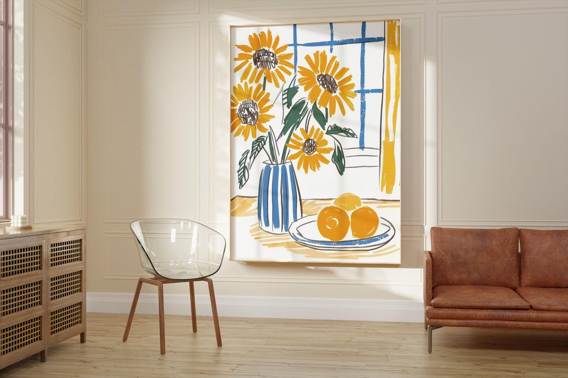 Scandinavian Flower - Contemporary Travel Poster - Image 2