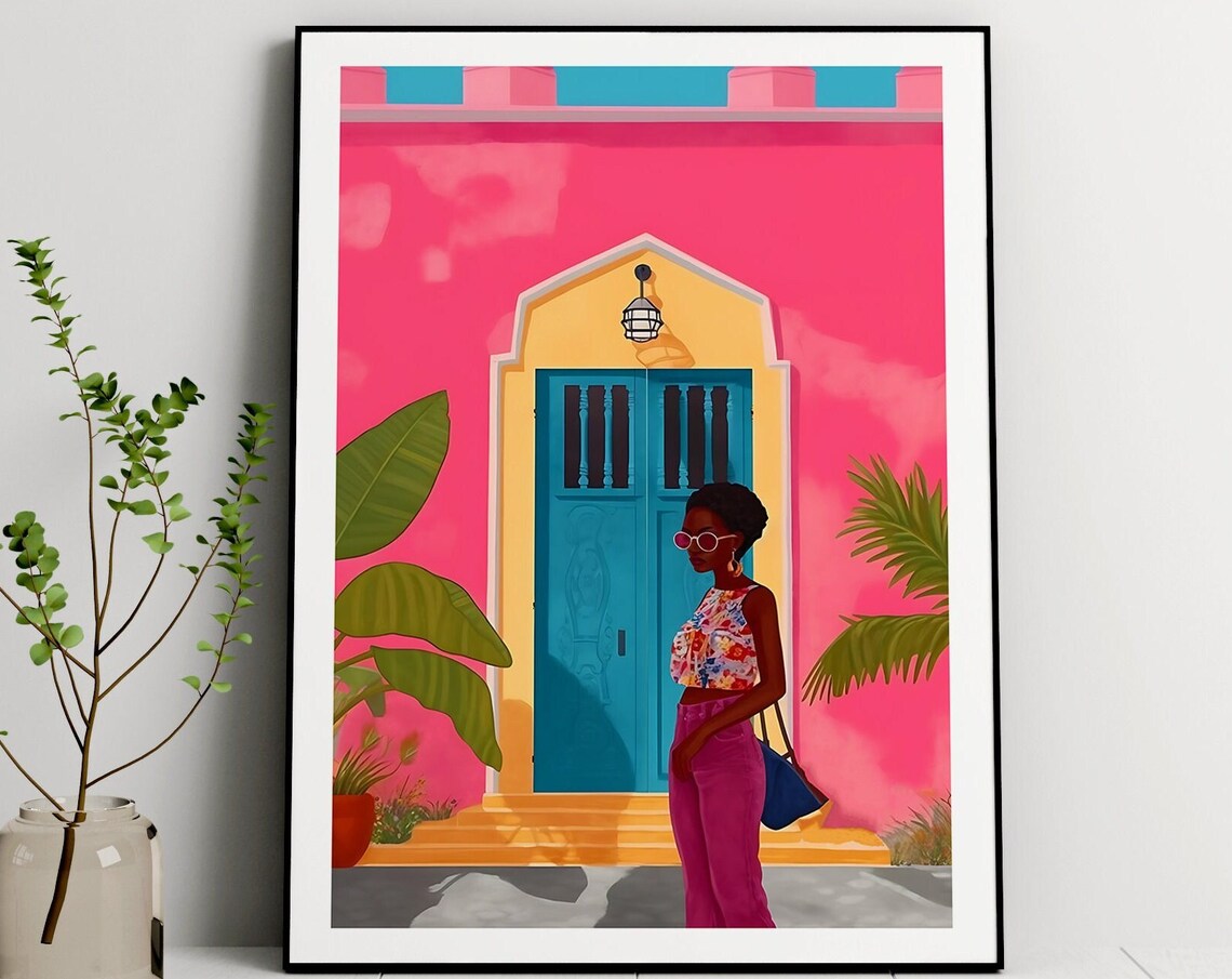 Cartagena Life Illustration Art Print, Botanical Portrait