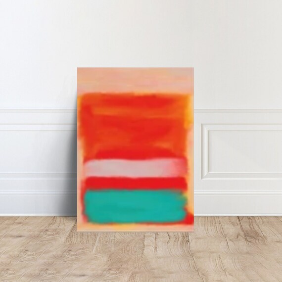 Mark Rothko Orange White Teal Abstract Color Block Modern Poster