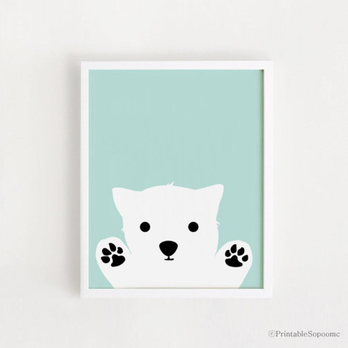 Polar Bear Nursery Art Print, Baby Room Decor