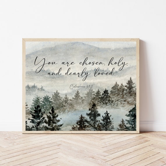 Colossians 3:12 Bible Verse Art Print, Adoption Scripture