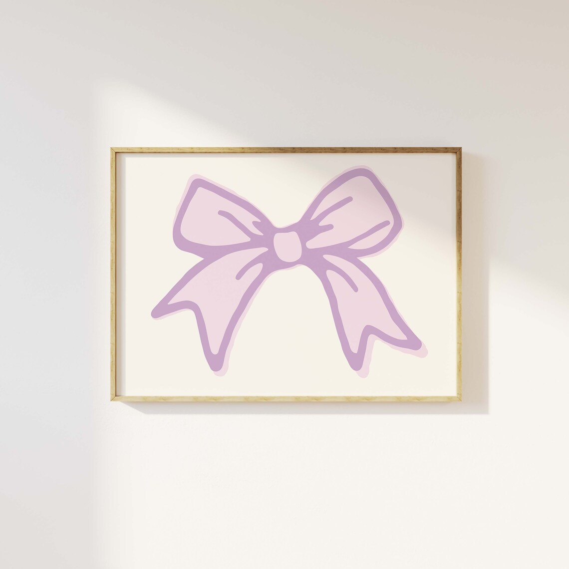 Lavender Ribbon Bow Balletcore Nursery Cute Girls Room Art Poster - Image 3