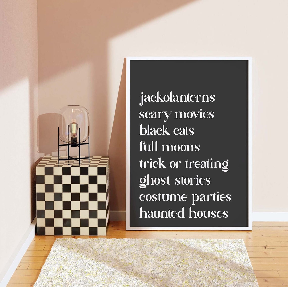 Halloween Things Print Art Cute Minimal Halloween Wall Decor Trendy Halloween Wall Art - Image 7