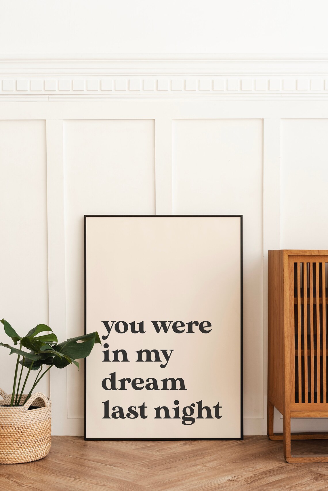 You Were In My Dream Last Night Minimal Black Quote Typography Poster - Image 5