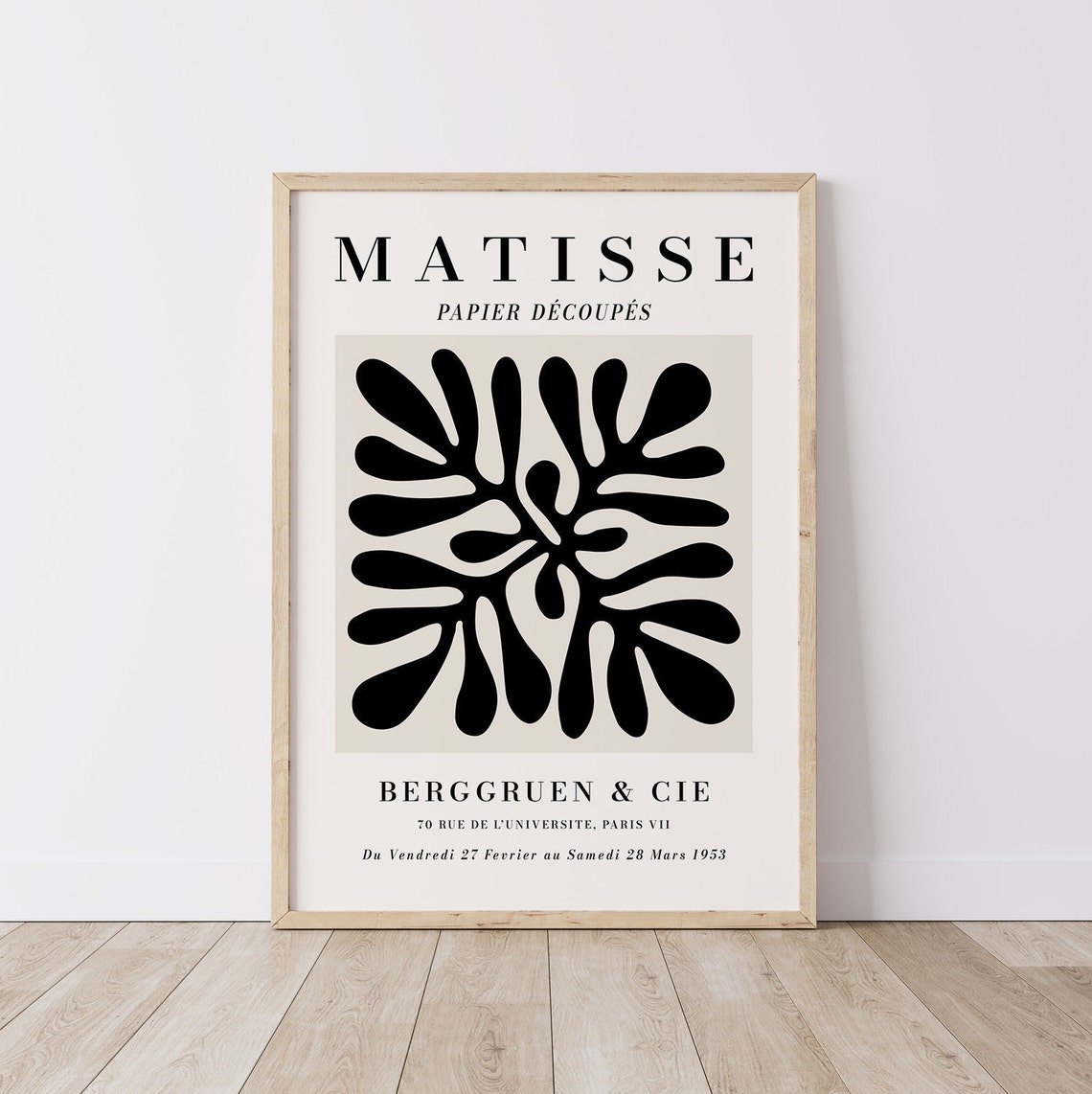 Matisse Exhibition Art Print Art Paper Cut Outs French Abstract Art Neutral Abstract Wall Art - Image 5