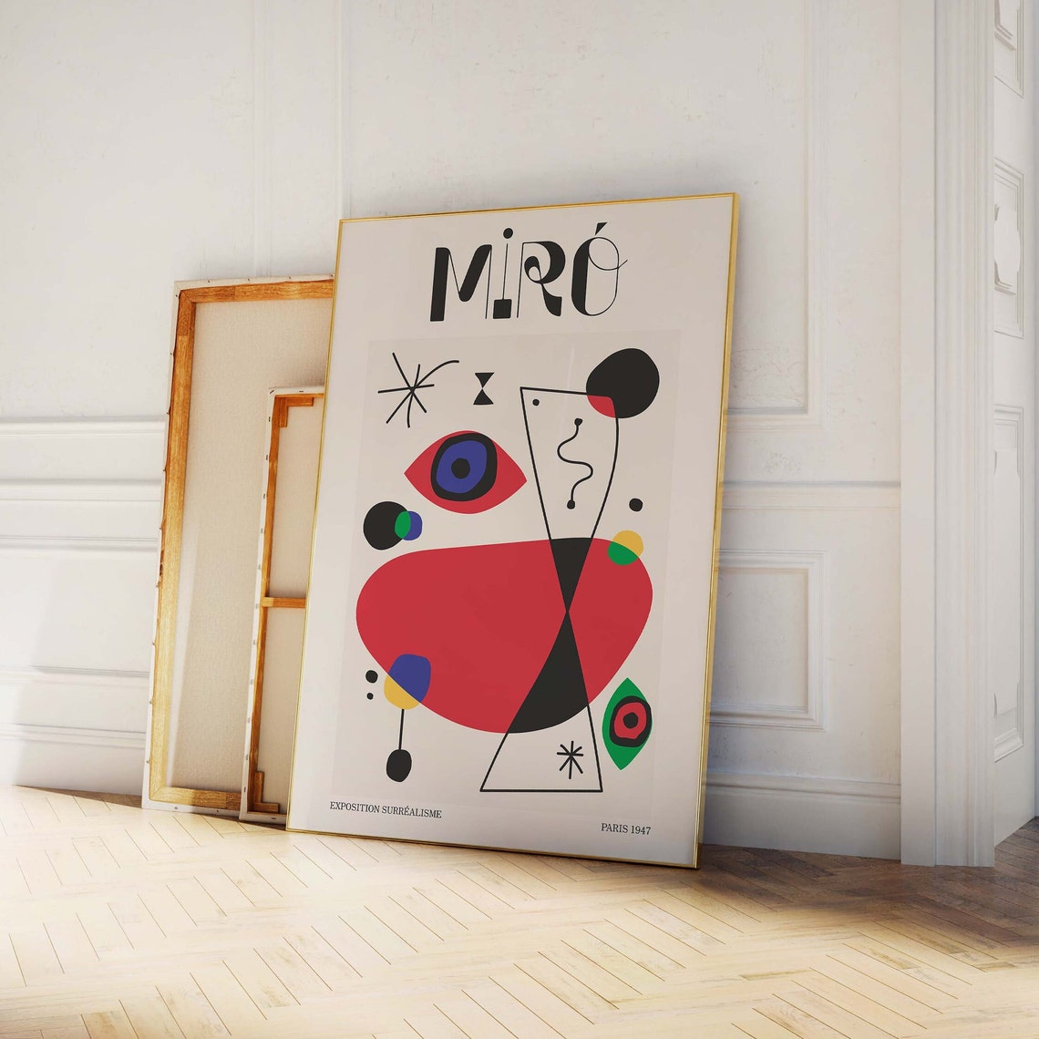 Miro Surrealist Abstract Red Shapes Paris 1947 Exhibition Poster - Image 5