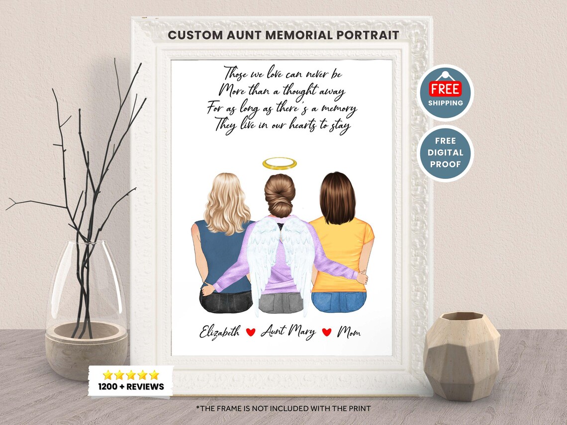 Personalized Sister Memorial Art Print, In Loving Memory