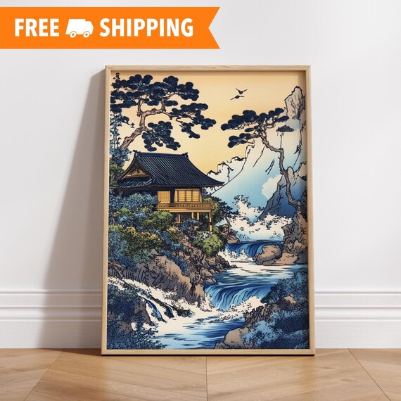 Japanese Landscape Art Poster Serene Wall Decor Nature Prints Home Decoration Gift For Lovers Zen