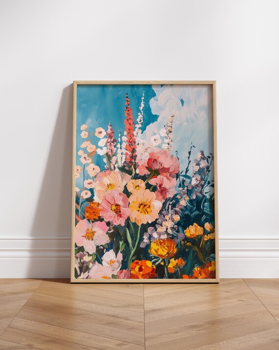 Floral Matte Vertical Posters Flower Wall Art Botanical Prints Home Decor Gift For Garden Lovers