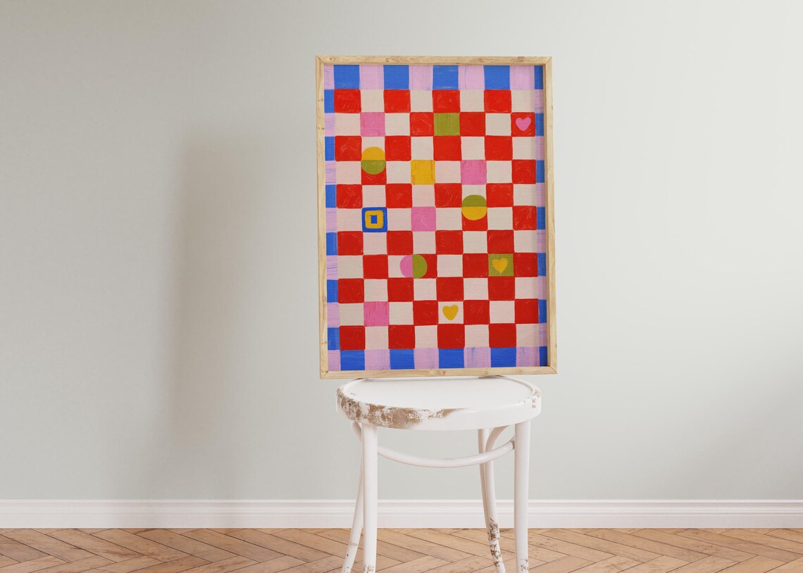 Colorful Geometric Abstract Painting Art Print